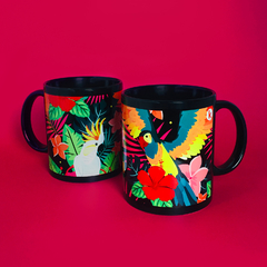Mug Negro Pájaros