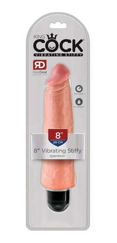 Dildo Realista Con Vibrador - King Cock Vibrating Stiffy 8 Beige Pipedream en internet