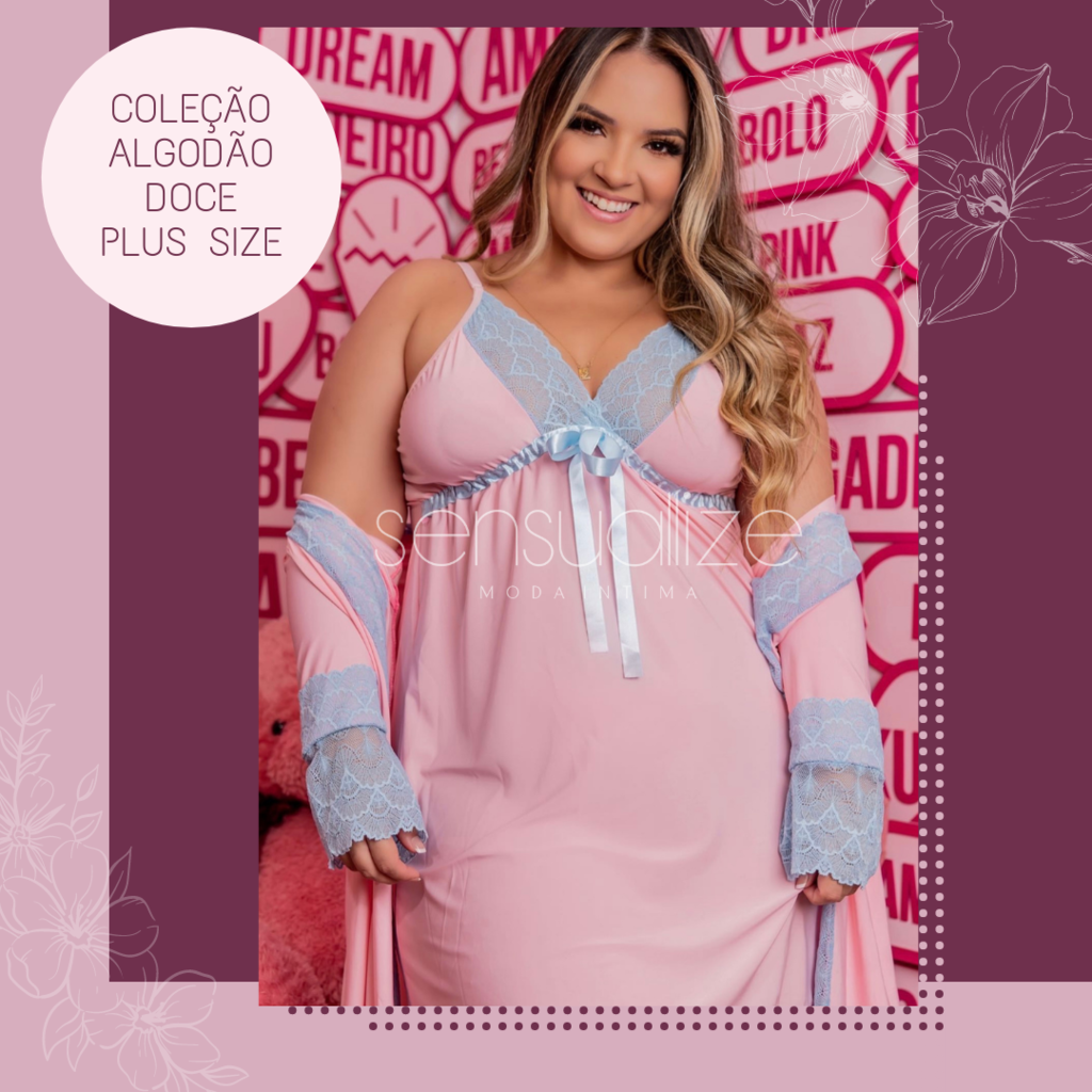 manga doce moda plus size