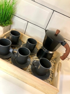 Cafetera 6 pocillos aluminio Diseño italiano Pedrini - BAZAR CHEF