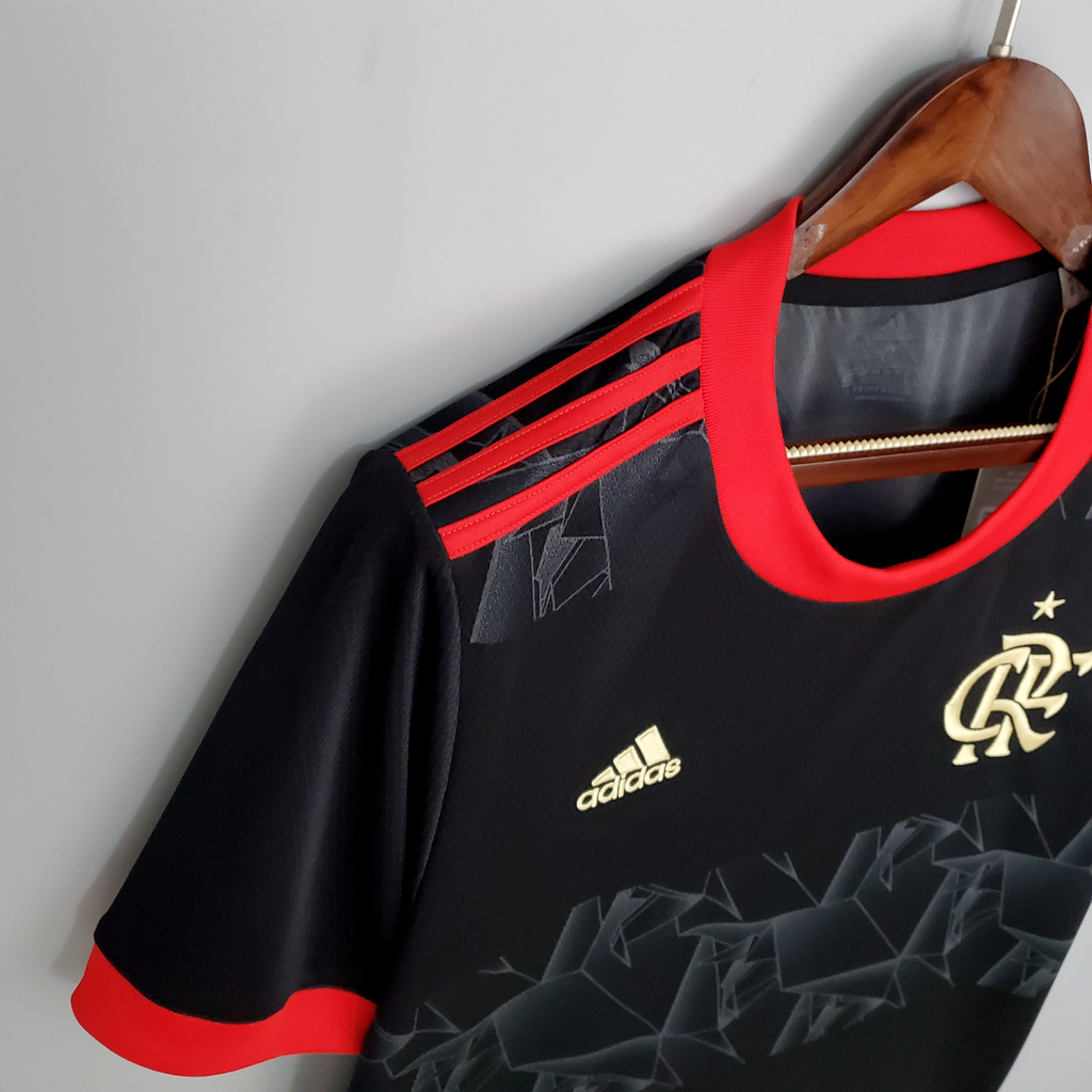 camisa do flamengo 2021 preta e dourada