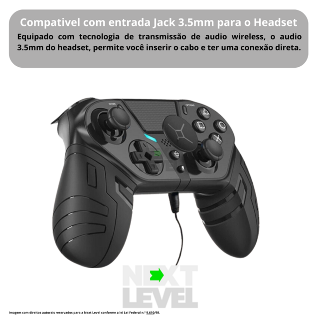 Controle do Console de Vibração Dupla Sem Fio, Gamepad, 3.5mm Jack,  Acessório de Jogo, Xbox