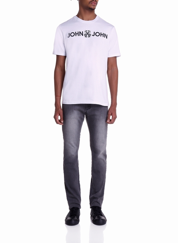 CAMISETA JOHN JOHN LOGO BRANCA - Faz a Boa!