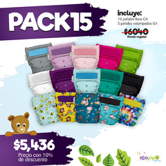 Pack 15 Pañales Ecopipo G4