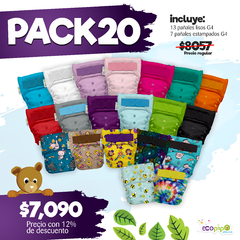 Pack 20 Pañales Ecopipo G4