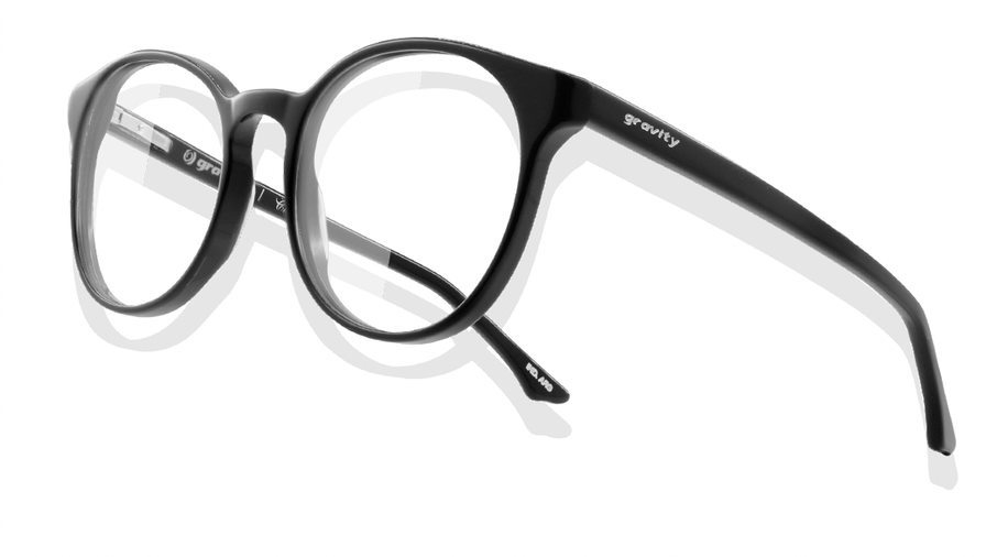 Anteojo Redondo Acetato Gravity Negro - Optica Soho