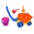 Carrito De Arrastre En Red más 2 Accesorios con Balde redondo