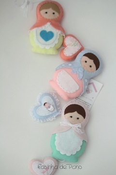 Móbile Matrioska Pastel - Casinha de Pano