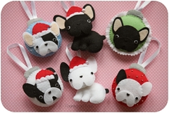 Enfeite de Natal Bulldog Francês - comprar online