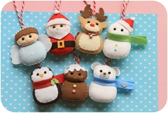Enfeite de Natal - Casinha de Pano