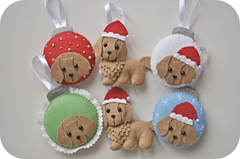 Enfeite Natal Golden Retriever