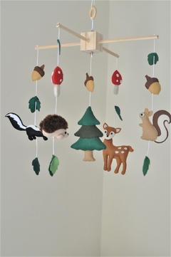 Móbile de berço Floresta - Casinha de Pano