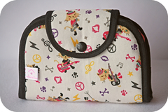 Carteira com bolso embutido gatinhos