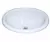 Bacha Indalo Roca 48x39x19 para baño oval pileta de encastrar