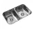 Bacha de cocina pileta doble CC28/15 Johnson 59x34x15