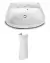 Bacha Baño Pileta con Columna Capea Roca 49x35x18 Linea Italiana