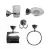 Set 5 piezas accesorios baño Dali de Pringles cromado