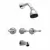 Griferia ducha Hydros Kiss Lever de embutir con transferencia