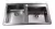 Pileta de cocina bacha doble Quadra Q85A de 85.5x48.2x17.5 línea recta