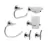 Accesorios baño 6 piezas FV Libby 017906/39