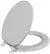 Asiento Tapa Inodoro Universal Laqueada Blanca Herraje Nylon