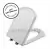 Asiento tapa inodoro apta Monaco bajada amortiguada blanca