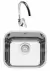 Combo Bacha Cocina Tramontina 40x34x17 y Griferia Piazza monocomando