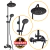 GRIFERIA BAÑO SET DUCHA MOZART BOSTON NEGRA VINTAGE MEZCLADORA - comprar online