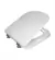 Tapa Asiento inodoro apto Monaco en HDF laqueado blanco herrajes metálicos