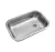 Bacha para cocina simple ZZ52 B Acero Johnson bajo mesada