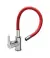 Griferia monocomando cocina pico largo flexible rojo Peirano Colors 20-173