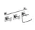 Kit 4 Piezas Accesorios Para Baño Piazza Cube Nickel