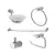 Set de 5 piezas de accesorios para baño linea Zen de Hydros