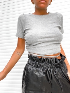 TOP FRUNCE COSTADO TIRAS LARGAS M/C MORLEY - comprar online