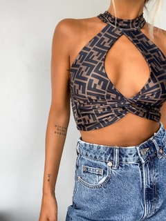 TOP CHOKER FENDI - comprar online