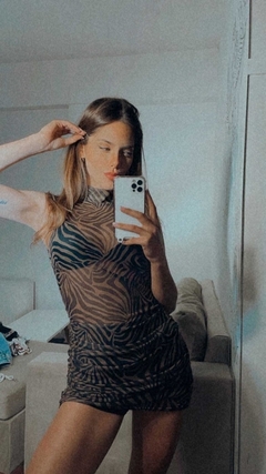 VESTIDO MALLORCA MUSCULOSA TUL CEBRA