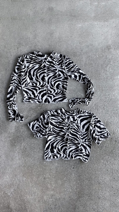 TOP POLERA COSTURAS M/L CEBRA - comprar online