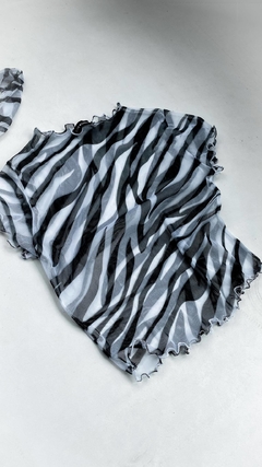 TOP JIMENA M/C TUL CEBRA - comprar online
