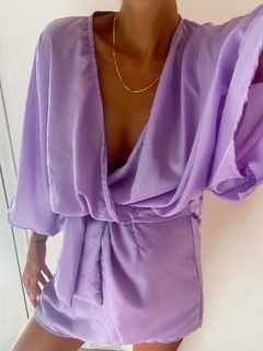 VESTIDO BATA SATEN - Flor Gagliani Mayorista