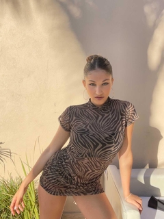 VESTIDO MALLORCA M/C TUL CEBRA en internet