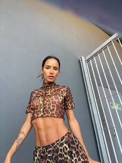 PANTALON COSTURAS TUL ANIMAL PRINT - comprar online