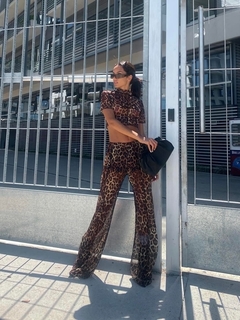 PANTALON COSTURAS TUL ANIMAL PRINT