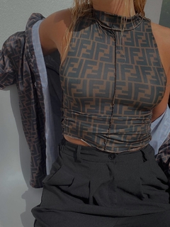 MUSCULOSA POLERA COSTURAS FENDI - tienda online
