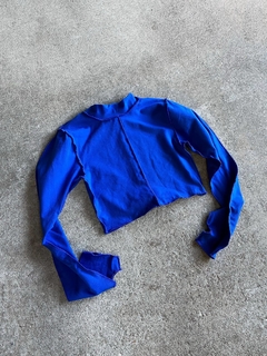 TOP POLERA COSTURAS GUANTE LYCRA DE ALGODON