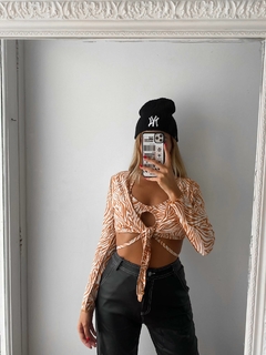 TOP IBIZA SEDA FRIA AFELPADA CEBRA - comprar online
