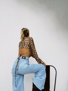 TOP POLERA PICO M/L LYCRA ANIMAL PRINT - comprar online