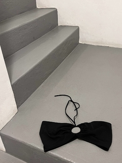 TOP FRUNCE ELASTICO ARGOLLA MICROFIBRA