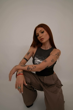 PANTALON STREET GABARDINA METALIZADA en internet