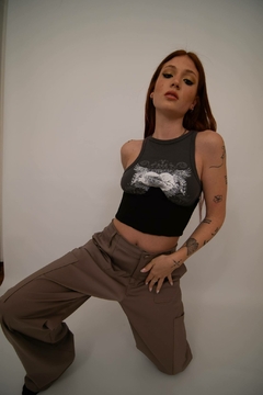 PANTALON STREET GABARDINA METALIZADA - tienda online