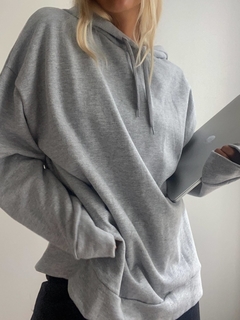 BUZO OVERSIZE CAPUCHA LISO - comprar online